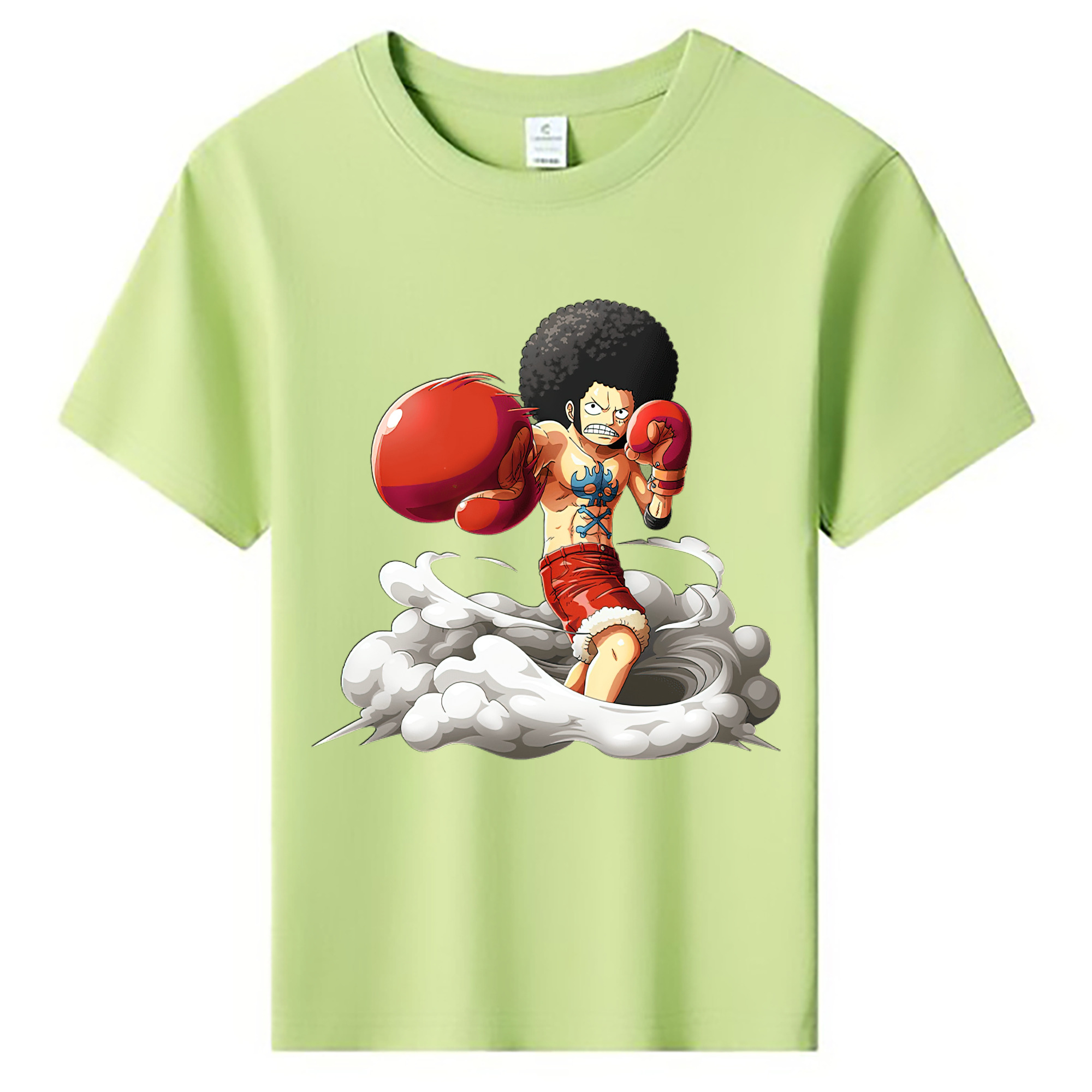 ワンピース モンキー・D・ルフィ ONE PIECE Monkey D. Luffy 綿100％キッズTシャツ（フロントプリント）